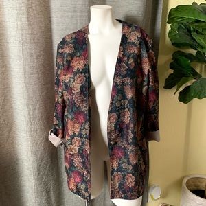 Floral blazer coat